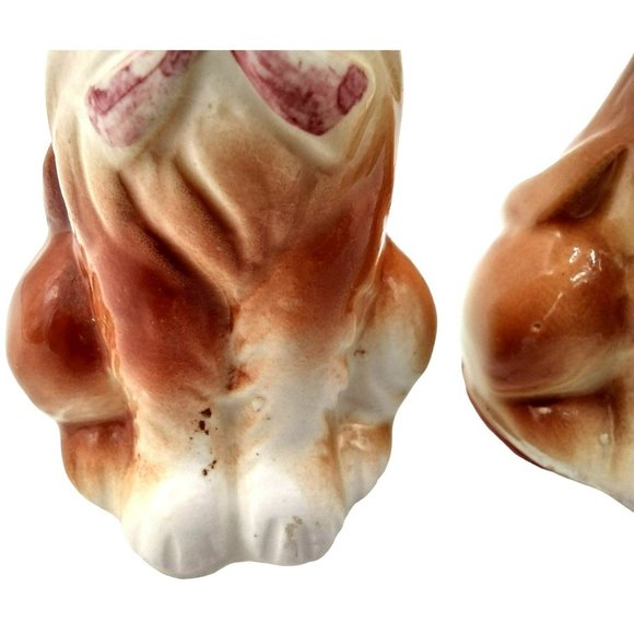 Salt and Pepper Shakers Pretty Cat with Ribbon Vintage Japan 4 Inch Porcelain - Picture 9 of 15